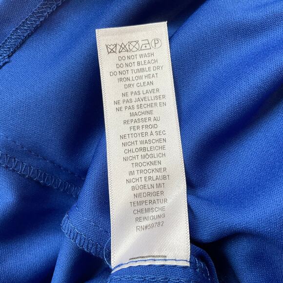 Adrianna Papell Strapless Lace Chiffon Mini Cocktail Dress Blue Size 14 Sheath - Picture 11 of 14